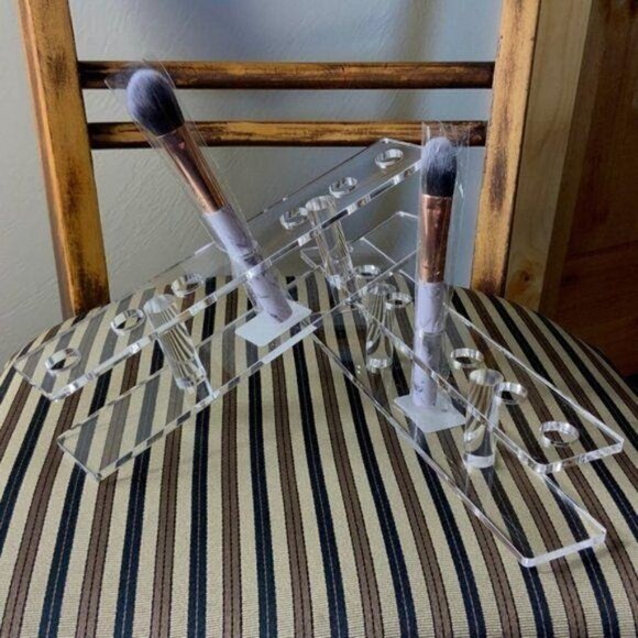 3x Makeup Cosmetic Brush Holder Organizer Acrylic Pencil Art Supply Storage NEW - Picture 5 of 7